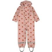 Kuling Leeds Heart Printed Recycled Rain Coverall Woody Rose 74/80 cm