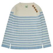 FUB Striped Knit Sweater Ecru/Glacier 100 cm