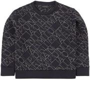 Emporio Armani All Over Logo Sweatshirt Black 10 years