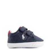 Ralph Lauren Sayer EZ Layette Branded Crib Shoes Navy Tumbled/Red w/ P...