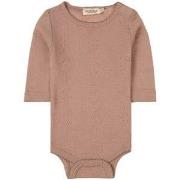 MarMar Copenhagen Benedikte Wool Baby Body Burnt Rose 2M/56