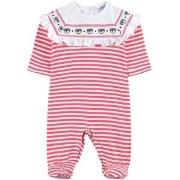 Monnalisa Striped Footed Baby Body Red