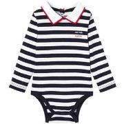 Jacadi Striped Baby Body Navy 6 Months