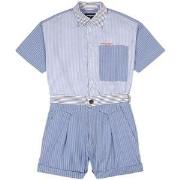 Dsquared2 Striped Branded Jumpsuit Blue 8 Years