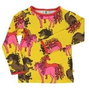 Småfolk Printed T-Shirt With Horses Yellow 1-2 Years
