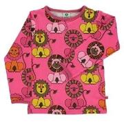 Småfolk Printed T-Shirt With Lions Pink 1-2 Years