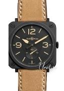 Bell & Ross Naisten kello BR S Heritage Aviation Musta/Nahka