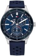 Tommy Hilfiger Miesten kello 1791635 Sininen/Kumi Ø44 mm