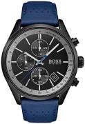 Hugo Boss Miesten kello 1513563 Musta/Nahka Ø44 mm