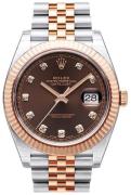 Rolex Miesten kello 126331-0004 Datejust 41 Ruskea/18K punakultaa