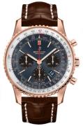 Breitling Miesten kello RB0121211C1P2 Navitimer 01 Sininen/Nahka Ø43