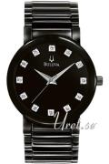 Bulova Miesten kello 98D001 Diamond Musta/Teräs Ø36 mm