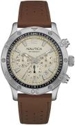 Nautica Miesten kello NAD16545G Beige/Nahka Ø44 mm