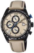 Festina Miesten kello F20344-1 Sport Beige/Nahka Ø44 mm