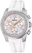 Festina Naisten kello F20610-1 Boyfriend Valkoinen/Kumi Ø38.1 mm