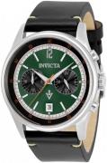 Invicta Miesten kello 33506 Vintage Vihreä/Nahka Ø44 mm