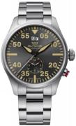 Glycine Miesten kello GL0364 Airpilot Dual Time Musta/Teräs Ø44 mm