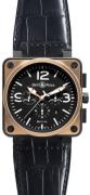 Bell & Ross Miesten kello BR0194-BICOLOR BR 01-94 Musta/Nahka