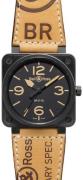 Bell & Ross Miesten kello BR0192-HERITAGE BR 01-92 Musta/Nahka