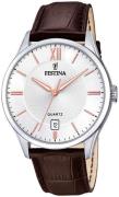 Festina Miesten kello F20426-4 Classic Valkoinen/Nahka Ø43 mm