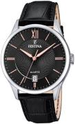 Festina Miesten kello F20426-6 Classic Musta/Nahka Ø43 mm