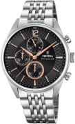 Festina Miesten kello F20285-6 Musta/Teräs Ø41 mm