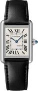 Cartier Naisten kello WSTA0059 Tank Must Hopea/Nahka 33.7x25.5 mm