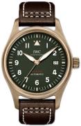 IWC Miesten kello IW326802 Pilots Spitfire Vihreä/Nahka Ø39 mm