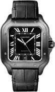 Cartier Miesten kello WSSA0039 Santos De Musta/Nahka