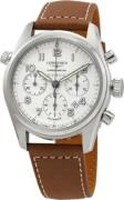 Longines Miesten kello L3.820.4.73.2 Spirit Hopea/Nahka Ø42 mm