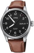 Oris Miesten kello 01 752 7760 4164-07 5 22 07LC Aviation Musta/Nahka