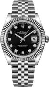 Rolex Miesten kello 126334-0012 Datejust 41 Musta/Teräs Ø41 mm