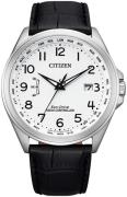 Citizen Miesten kello CB0250-17A Radio Controlled Valkoinen/Nahka