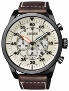 Citizen Miesten kello CA4215-04W Valkoinen/Nahka Ø45 mm