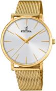 Festina Naisten kello F20476-1 Valkoinen/Kullansävytetty teräs Ø38