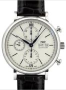 IWC Miesten kello IW391024 Portofino Valkoinen/Nahka Ø42 mm