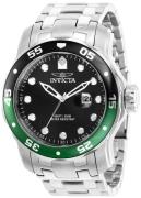 Invicta Miesten kello 39092 Pro Diver Musta/Teräs Ø48 mm