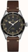 Hamilton Miesten kello H76719530 Khaki Aviation Musta/Nahka Ø43 mm