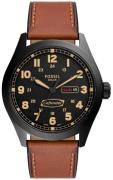 Fossil Miesten kello FS5978 Defender Musta/Nahka Ø46 mm