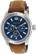 Nautica Miesten kello NAPSTL001 Sininen/Nahka Ø48 mm