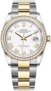 Rolex Naisten kello 126283RBR-0016 Datejust 36 Valkoinen/18K