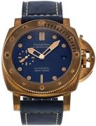 Panerai Miesten kello PAM01074 Submersible Bronzo Sininen/Nahka Ø42