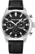 Police Miesten kello PEWJF2204207 Menelik Musta/Nahka Ø46 mm