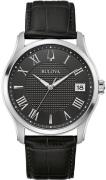 Bulova Miesten kello 96B390 Wilton Musta/Nahka Ø41 mm