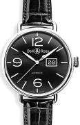 Bell & Ross Miesten kello BRWW196-BL-ST WW1 Musta/Nahka Ø45 mm