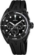 Festina Miesten kello F16610-7 Multifunction Musta/Kumi Ø44 mm