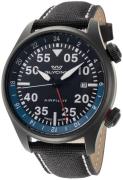 Glycine Miesten kello GL0437 Airpilot Gmt Musta/Nahka Ø44 mm