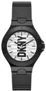 DKNY Naisten kello NY6645 Chambers Valkoinen/Kumi Ø36 mm