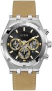 Guess Miesten kello GW0262G1 Continental Musta/Nahka Ø44 mm