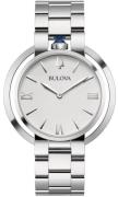 Bulova Naisten kello 96L306 Classic Valkoinen/Teräs Ø40 mm